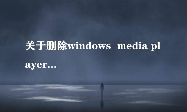 关于删除windows  media player 9的一个问题?