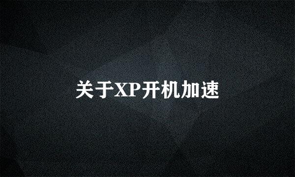 关于XP开机加速