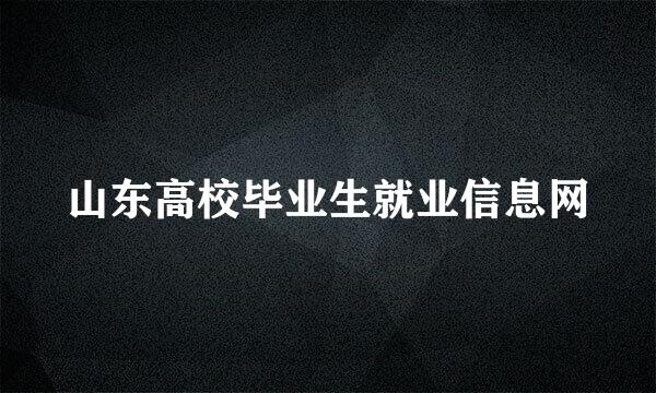 山东高校毕业生就业信息网