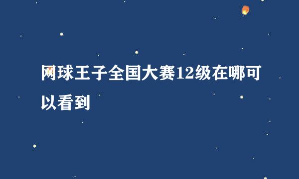 网球王子全国大赛12级在哪可以看到