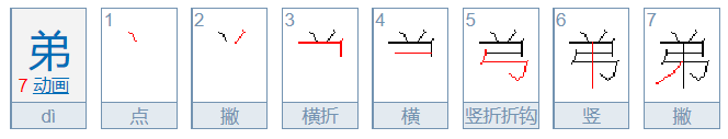 弟的正确笔顺是什么？