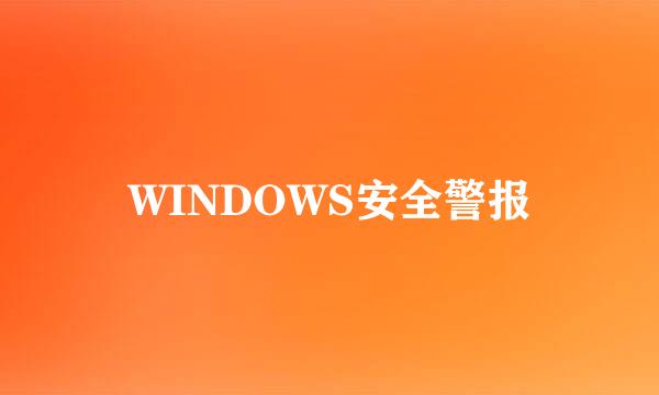 WINDOWS安全警报