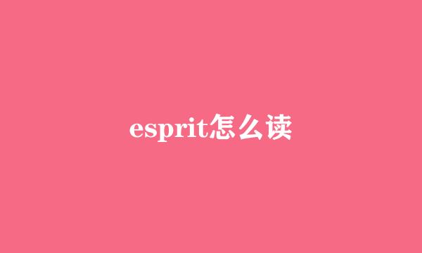 esprit怎么读