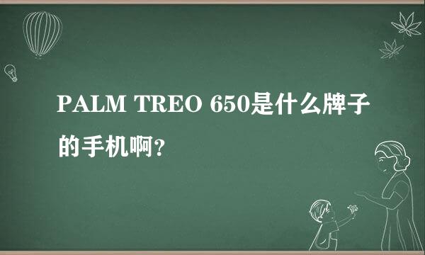 PALM TREO 650是什么牌子的手机啊？