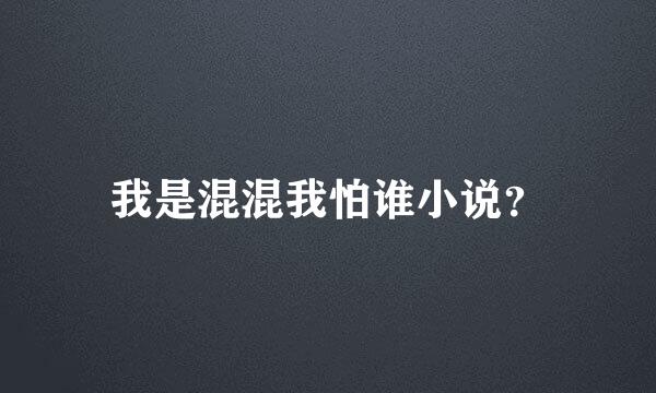 我是混混我怕谁小说？