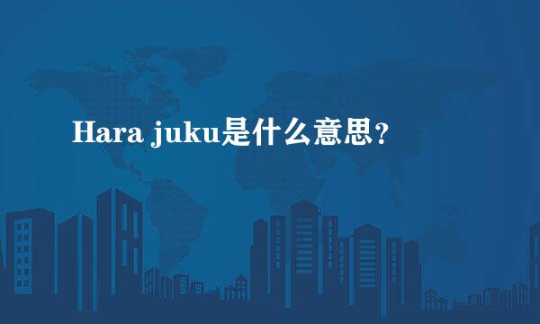 Hara juku是什么意思？