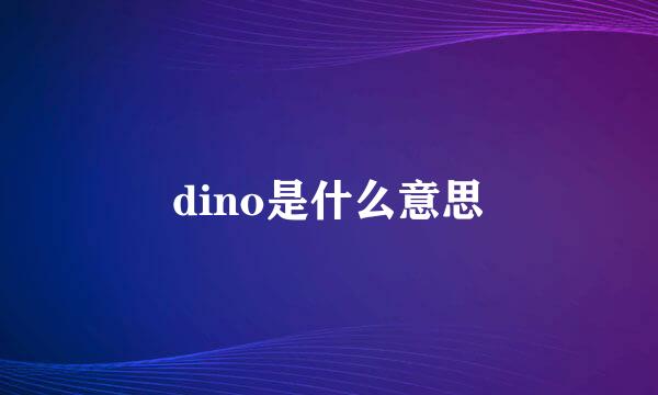 dino是什么意思