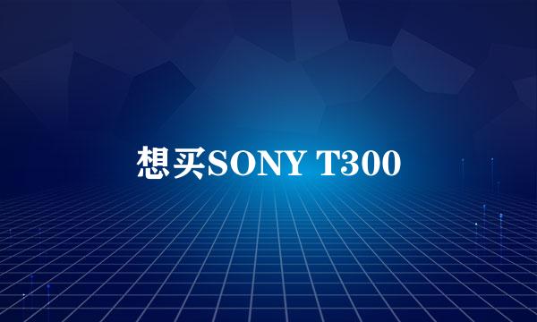 想买SONY T300