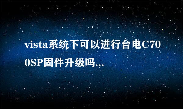 vista系统下可以进行台电C700SP固件升级吗?求高手解答