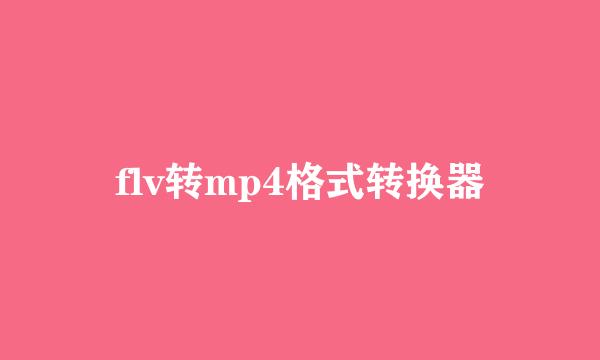 flv转mp4格式转换器