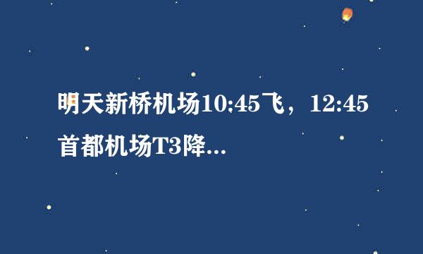 明天新桥机场10:45飞，12:45首都机场T3降中国国航cA1256的乘客在哪能接到？