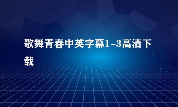 歌舞青春中英字幕1-3高清下载