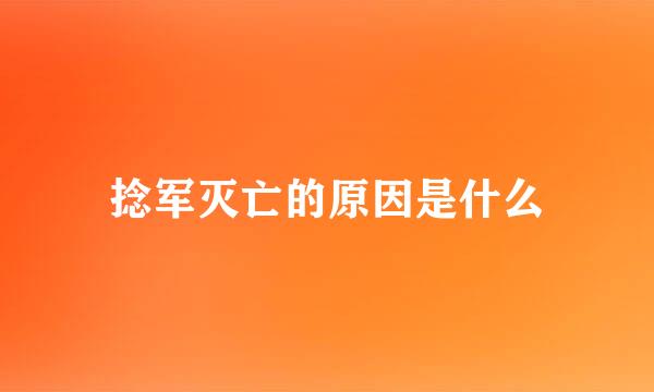 捻军灭亡的原因是什么