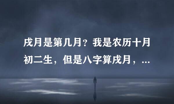 戌月是第几月？我是农历十月初二生，但是八字算戌月，应该是几月？