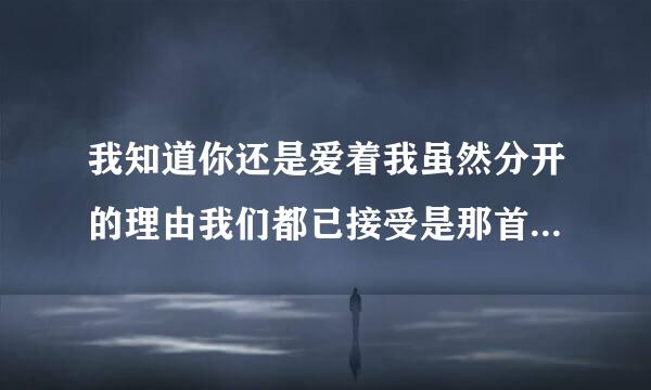 我知道你还是爱着我虽然分开的理由我们都已接受是那首歌歌词？