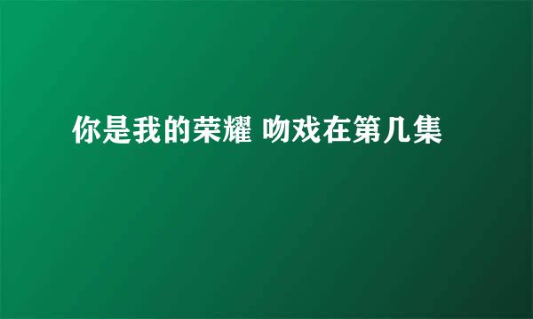 你是我的荣耀 吻戏在第几集