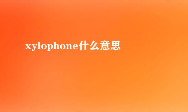 xylophone什么意思