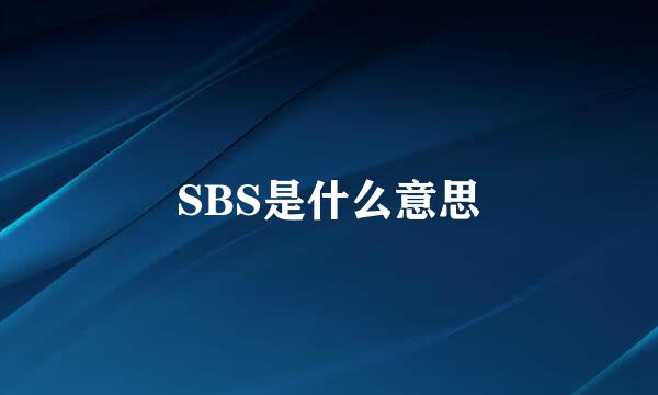 SBS是什么意思