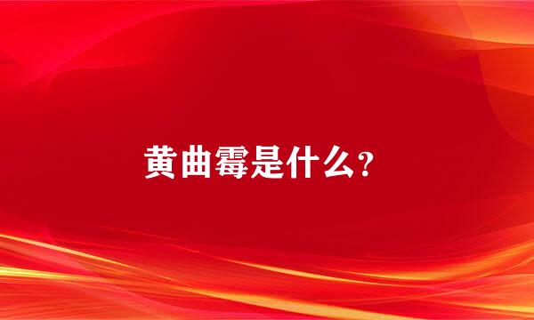 黄曲霉是什么？