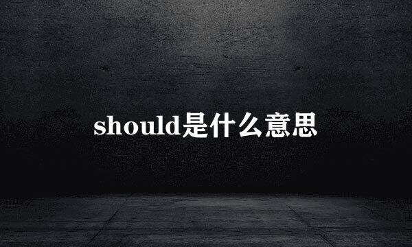 should是什么意思