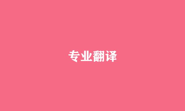 专业翻译