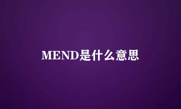 MEND是什么意思