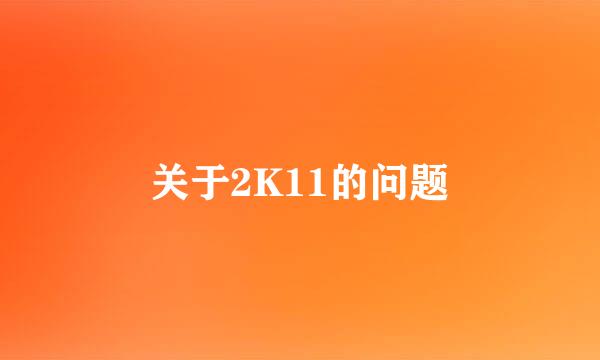 关于2K11的问题