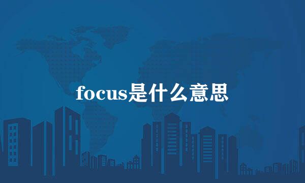 focus是什么意思