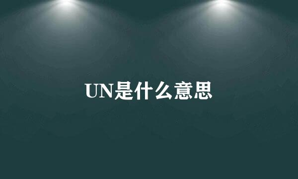 UN是什么意思