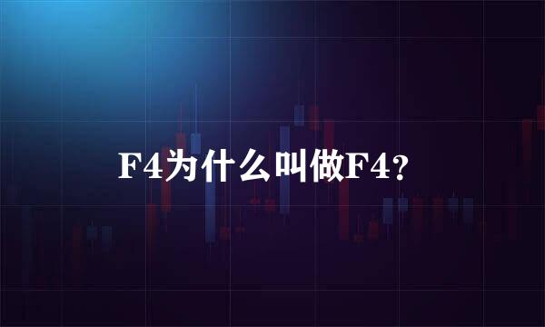 F4为什么叫做F4？