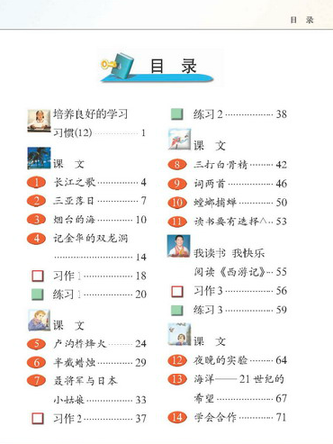 苏教版六年级下册语文目录