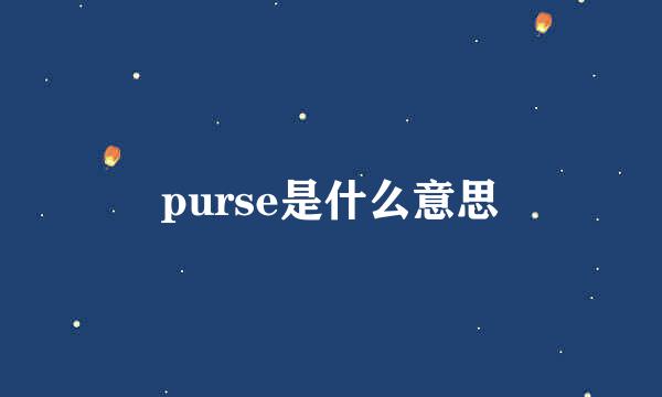 purse是什么意思