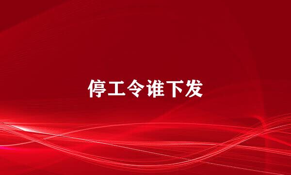 停工令谁下发