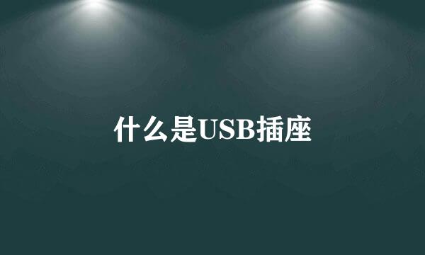 什么是USB插座