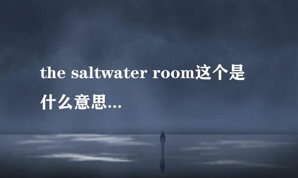 the saltwater room这个是什么意思啊？？都不说哈……呵呵