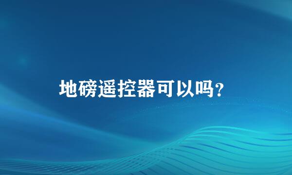 地磅遥控器可以吗？