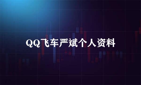 QQ飞车严斌个人资料