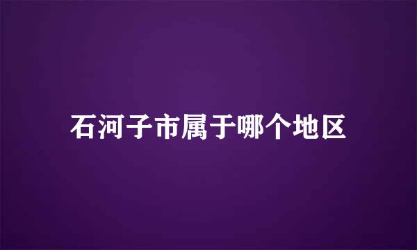 石河子市属于哪个地区