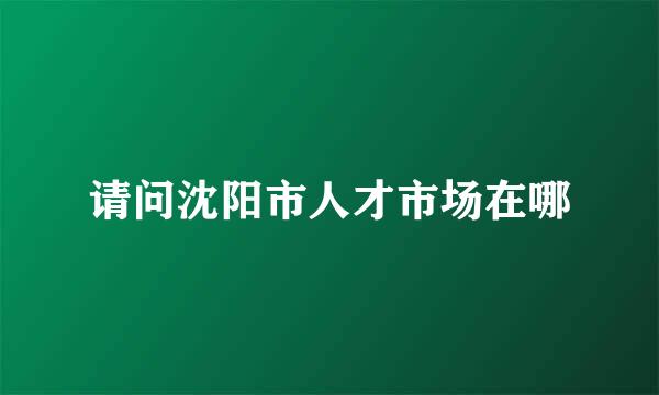 请问沈阳市人才市场在哪