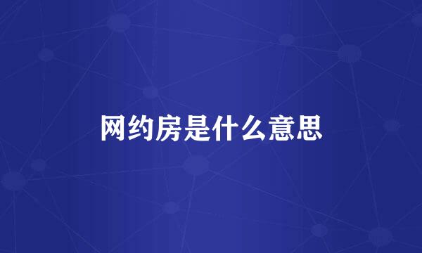 网约房是什么意思