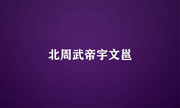 北周武帝宇文邕