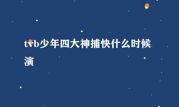 tvb少年四大神捕快什么时候演