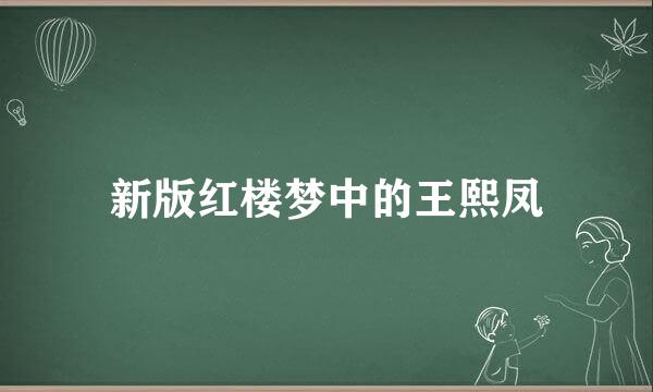 新版红楼梦中的王熙凤