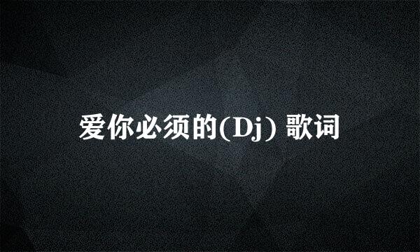 爱你必须的(Dj) 歌词