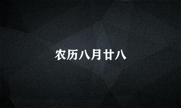 农历八月廿八