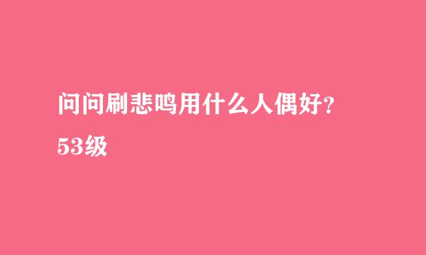 问问刷悲鸣用什么人偶好？   53级