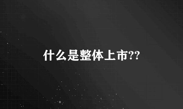 什么是整体上市??