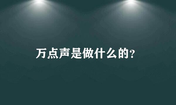 万点声是做什么的？