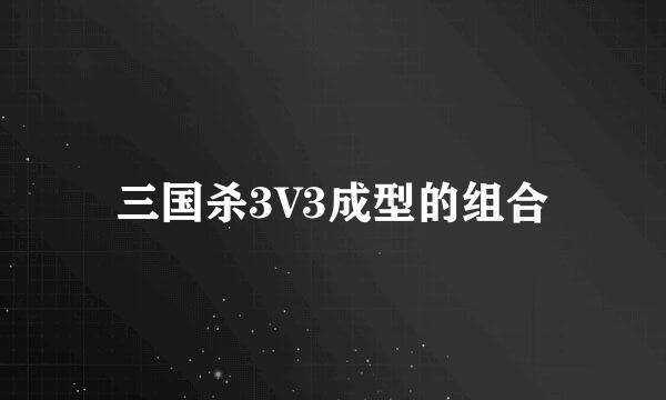 三国杀3V3成型的组合