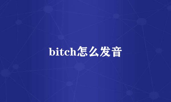 bitch怎么发音